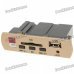 MP3 Hardware Decoder w/ Remote Controller/USB/SD Slot - Golden + Black (3.75V)