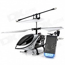 Iphone/Ipod Touch/Ipad Controlled Rechargeable 3-CH R/C I-Helicopter w/ Gyroscope - Silver + Black Iphone/Ipod Touch/Ipad Controlled Rechargeable 3-CH R/C I-Helicopter w/ Gyroscope - Silver + Black