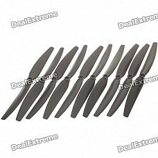 Nylon 10 x 6E Propellers for Quadkopter - Black (5-Pair)