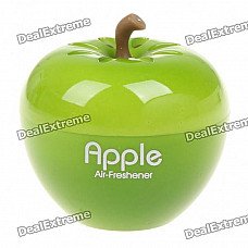 Green Apple Shaped Car/Home Perfume Air Freshener - Peach Flavor (28ml)