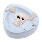 Coughing and Screaming Ivory-White Deaths-Head Sensing Ashtray