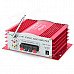180W Hi-Fi Stereo Amplifier MP3 Player with FM Radio for Car/Motorcycle - Red + Silver (SD/USB)