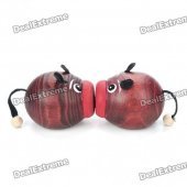 Wooden Kissing Pigs Toy