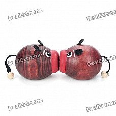 Wooden Kissing Pigs Toy