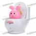 Cute Rabbit Toilet Bowl Style Money Coin Bank (2 x AAA/Random Color)