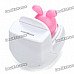 Cute Rabbit Toilet Bowl Style Money Coin Bank (2 x AAA/Random Color)
