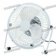 6" Metal USB Powered Cooling Fan - White 6" Metal USB Powered Cooling Fan - White