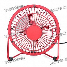 USB Powered 4-Blade Cooling Fan - Red