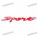 3D Sport Pattern Car Decorative Sticker - Red