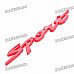 3D Sport Pattern Car Decorative Sticker - Red