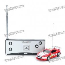 Bullet Style Storage Mini Rechargeable R/C Model Racing Car - Red (27MHz)