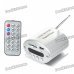 Mini 1.6" LED Display MP3 Music Player with FM/Remote Control/SD/USB/3.5mm Audio Jack - Silver (12V)