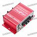 60W Stereo Audio Amplifier for Car/Motorcycle/Golf Cart - Red 60W Stereo Audio Amplifier for Car/Motorcycle/Golf Cart - Red