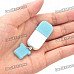 Cute USB 2.0 Silicone Housing USB Flash Drive - White + Light Blue (2GB)
