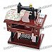 Vintage Mini Sewing Machine Style Mechanical Music Box