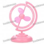 Unique USB/4 x AA Powered 2-Mode 3-Blade Desktop Cooling Fan - Pink