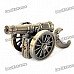 Unique Zinc Alloy Gun Carriage Style Windproof Butane Jet Torch Lighter - Bronze