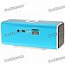 1.6" LCD 2x3W Mini USB Rechargeable MP3 Player Speaker with FM/USB/TF - Blue 1.6" LCD 2x3W Mini USB Rechargeable MP3 Player Speaker with FM/USB/TF - Blue