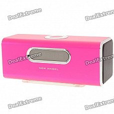 1.6" LCD 2x3W Mini USB Rechargeable MP3 Player Speaker with FM/USB/TF - Deep Pink 1.6" LCD 2x3W Mini USB Rechargeable MP3 Player Speaker with FM/USB/TF - Deep Pink