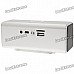 1.6" LCD 2x3W Mini USB Rechargeable MP3 Player Speaker with FM/USB/TF - Silver 1.6" LCD 2x3W Mini USB Rechargeable MP3 Player Speaker with FM/USB/TF - Silver