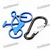 Aluminum Alloy Bicycle Model Keychain Carabiner Hook - Random Color