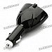 Dual USB Car Charger with Cigarette Lighter Socket - Black (DC 12V-24V) Dual USB Car Charger with Cigarette Lighter Socket - Black (DC 12V-24V)