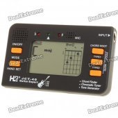 2.5" Backlit LCD Guitar Chromatic Tuner/Tone Generator/Chord Finder - Black (2 x AAA)