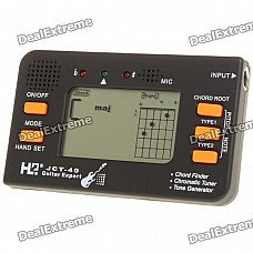 2.5" Backlit LCD Guitar Chromatic Tuner/Tone Generator/Chord Finder - Black (2 x AAA) 2.5" Backlit LCD Guitar Chromatic Tuner/Tone Generator/Chord Finder - Black (2 x AAA)