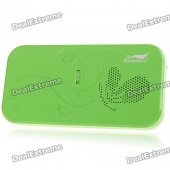 POWEREAL Portable USB Rechargeable Concept Hybrid Paper Cone Resonance Speaker w/ 3.5mm Jack - Green