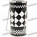 Cool Mini Trash Can with Ashtray - Black + White