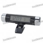 1.7" LCD Car Digital Clock - Random Color (2 x LR41)