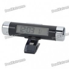 1.7" LCD Car Digital Clock - Random Color (2 x LR41)