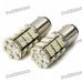 1157 BAY15D 3.25W 6500K 216-Lumen 54x3528 SMD LED White Light Bulbs for Car - Pair (12V)