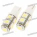 T10 0.84W 9-SMD 5050 LED 170LM 8000K White Light Bulbs for Car (Pair) T10 0.84W 9-SMD 5050 LED 170LM 8000K White Light Bulbs for Car (Pair)