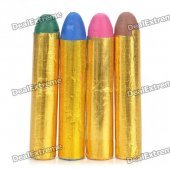 Halloween Costume Face Paint Make Up Crayons Set - Red + Blue + Green + Coffee