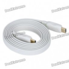 1080P HDMI V1.4 Male to Male Gold Plated Plug Flat Connection Cable - White (1.5M-Length) 1080P HDMI V1.4 Male to Male Gold Plated Plug Flat Connection Cable - White (1.5M-Length)