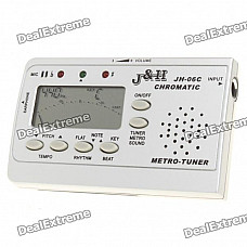 3-in-1 Universal 1.7" LCD Chromatic Tuner + Metronome + Tone Generator (2xAAA)