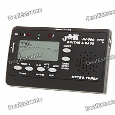 3-in-1 Universal 1.7" LCD Chromatic Tuner + Metronome + Tone Generator (2xAAA)