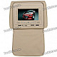Car Headrest 7" LCD DVD Media Player with FM/AV-Out/USB/SD - Beige
