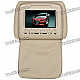 Car Headrest 7" LCD DVD Media Player with FM/AV-Out/SD - Beige