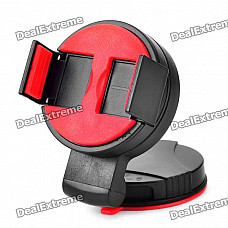 Mini Universal Car Swivel Suction Cup Mount Holder Cell Phone/GPS/MP4 - Black + Red