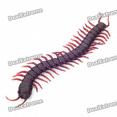 Scary Lifelike Soft Silicone Scolopendra Toy - Brown