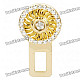 Crystal + Zinc Alloy Car Safety Seat Belt Buckle - Gold + white (Random Style)