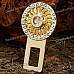 Crystal + Zinc Alloy Car Safety Seat Belt Buckle - Gold + white (Random Style)