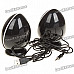 Fashionable Dinosaur Egg Style USB Charging Mini Speaker - Black