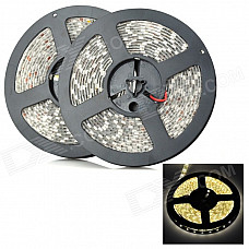 Waterproof 144W 3300K 8400-Lumen 600-5050 SMD LED Warm White Light Flexible Strip (10M-Length/DC 12)