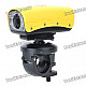 RD32 720P 5MP Wide Angle Waterproof Action Video Camera with 8-LED White Light/AV Out/TF - Yellow