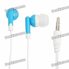 Trendy Mini Stereo Earphone - Blue + White