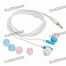 Trendy Mini Stereo Earphone - Blue + White