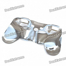 Protective Silicone Case for PS2/PS3 Controller - White + Grey